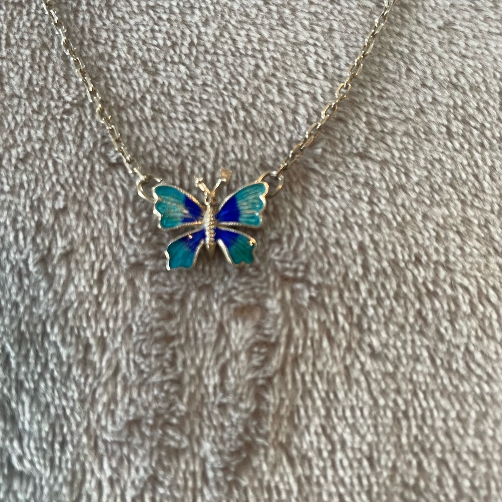 Vintage butterfly necklace